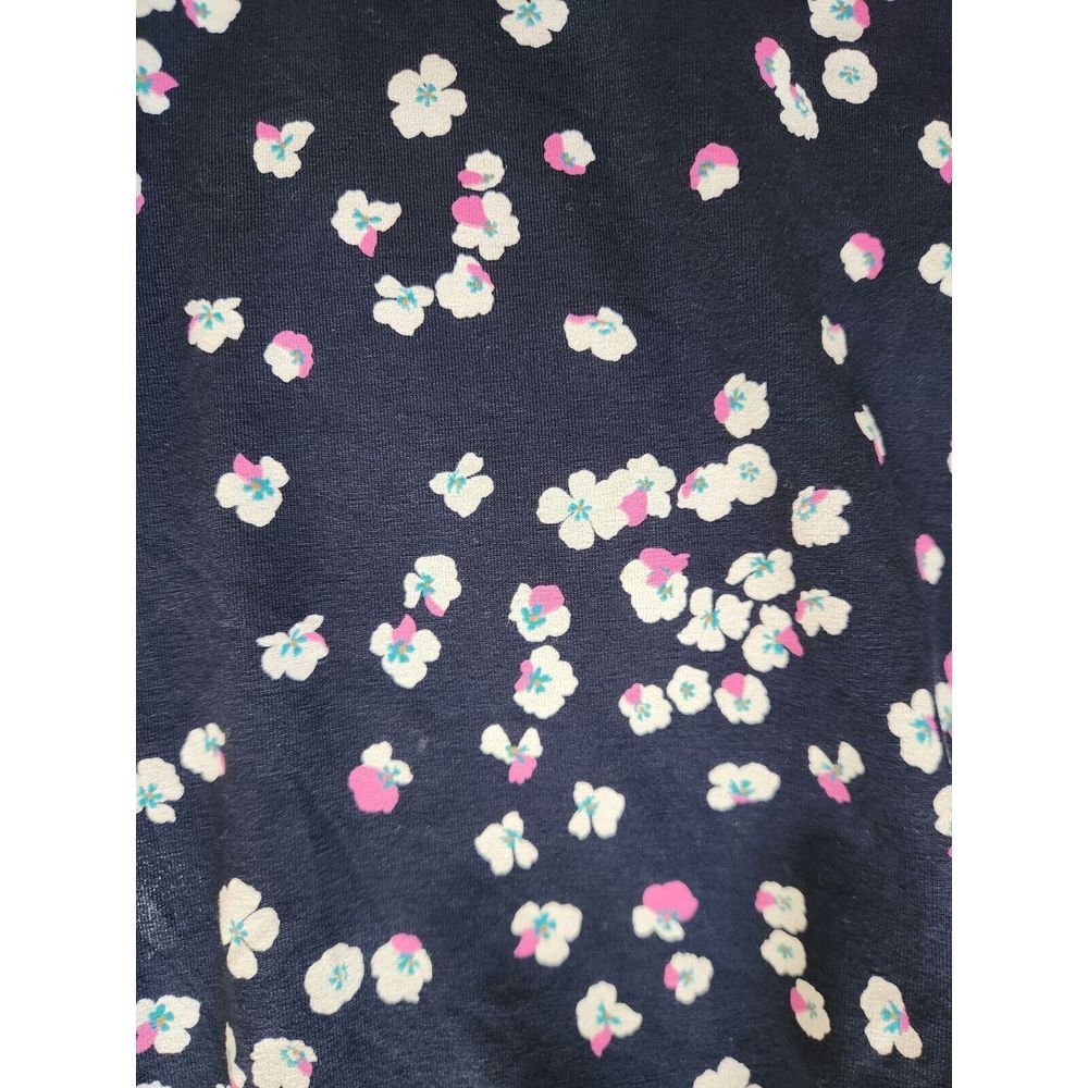 J. Jill Wearever Collection Women's Blouse Navy Floral‎ 3/4 Sleeve Top Size M - Picture 8 of 10